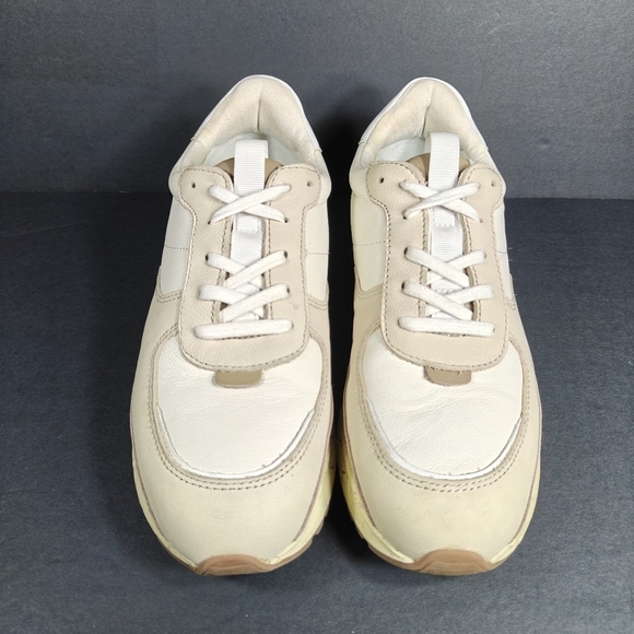 Madewell Kickoff Trainer Sneakers Colorblock Leather Neutral Unisex Women 8.5M - Picture 2 of 10